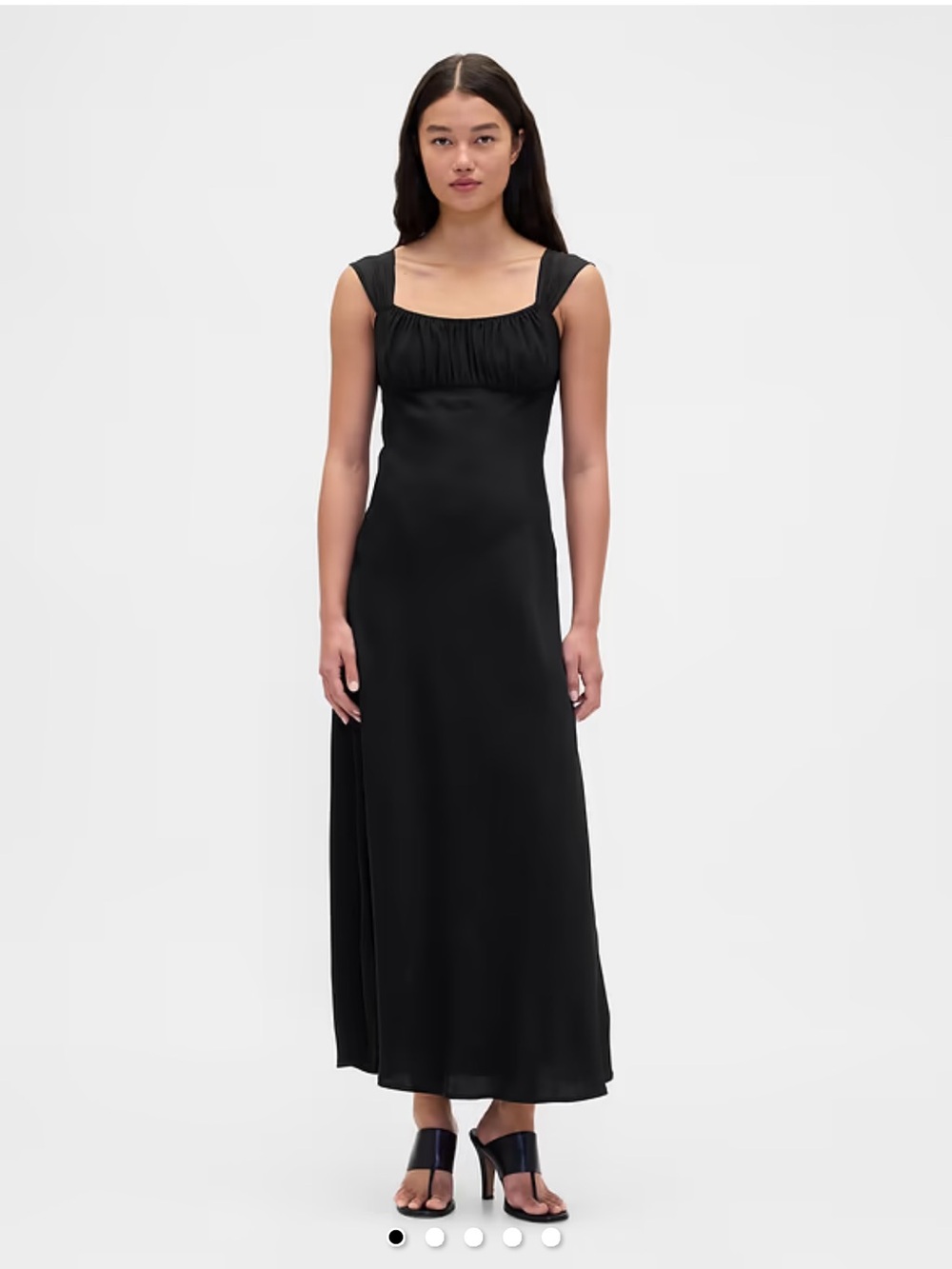 NWT GAP Mixed Media Maxi Dress in Black